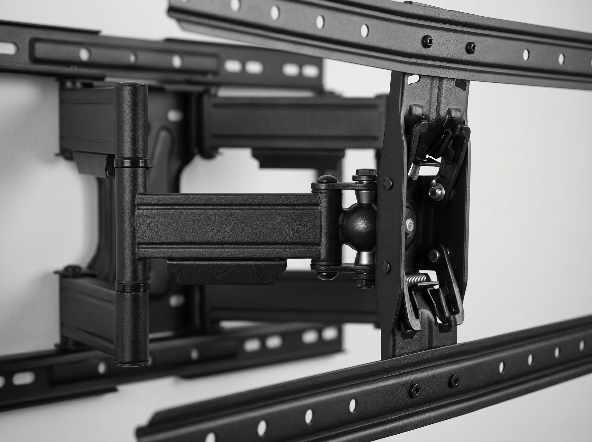 Kromax Ultra Slim-102 black механизм поворота и наклона кронштейна крупным планом
